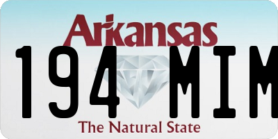 AR license plate 194MIM