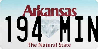 AR license plate 194MIN