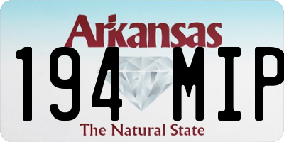 AR license plate 194MIP