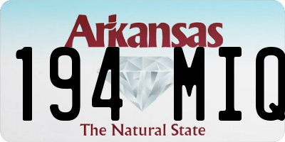 AR license plate 194MIQ