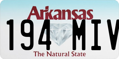 AR license plate 194MIV