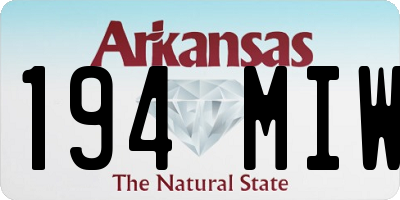 AR license plate 194MIW