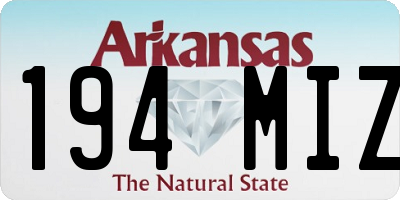 AR license plate 194MIZ