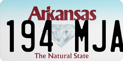 AR license plate 194MJA