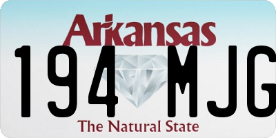 AR license plate 194MJG