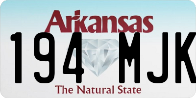 AR license plate 194MJK