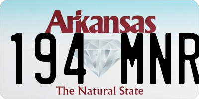 AR license plate 194MNR