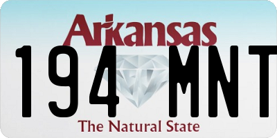 AR license plate 194MNT