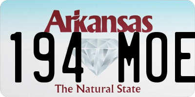 AR license plate 194MOE