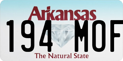AR license plate 194MOF