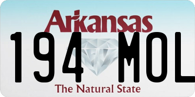 AR license plate 194MOL