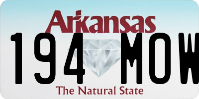 AR license plate 194MOW