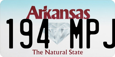 AR license plate 194MPJ