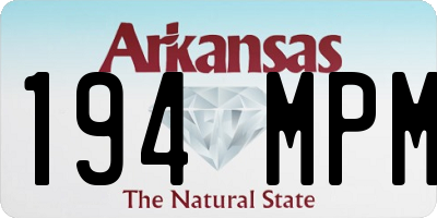 AR license plate 194MPM