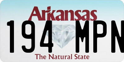 AR license plate 194MPN