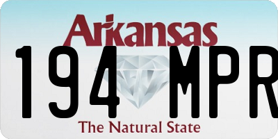 AR license plate 194MPR