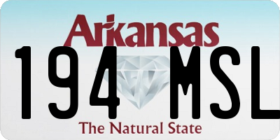 AR license plate 194MSL