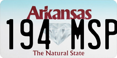 AR license plate 194MSP