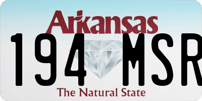 AR license plate 194MSR
