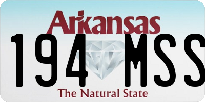 AR license plate 194MSS