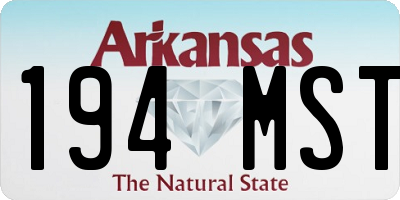 AR license plate 194MST