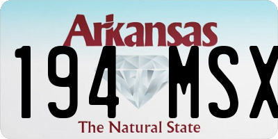 AR license plate 194MSX