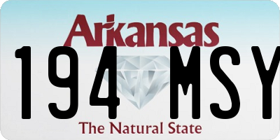 AR license plate 194MSY