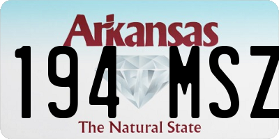 AR license plate 194MSZ