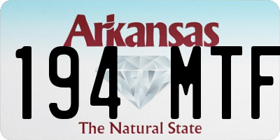 AR license plate 194MTF