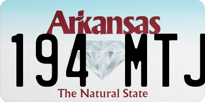 AR license plate 194MTJ