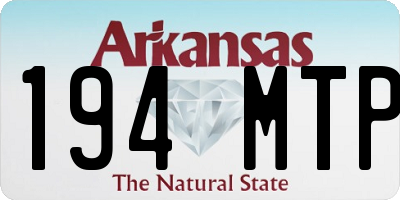 AR license plate 194MTP