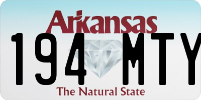 AR license plate 194MTY