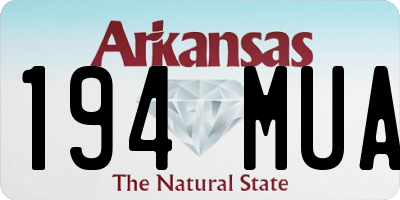 AR license plate 194MUA