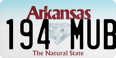 AR license plate 194MUB