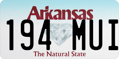 AR license plate 194MUI