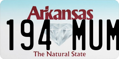 AR license plate 194MUM