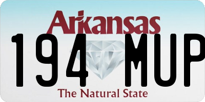 AR license plate 194MUP