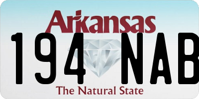 AR license plate 194NAB