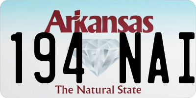 AR license plate 194NAI