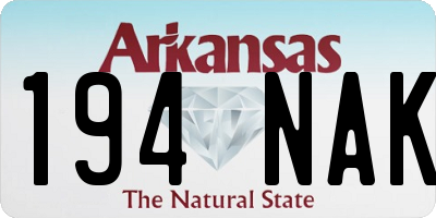 AR license plate 194NAK