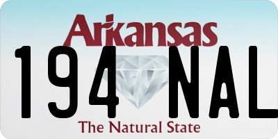 AR license plate 194NAL