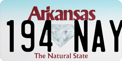 AR license plate 194NAY