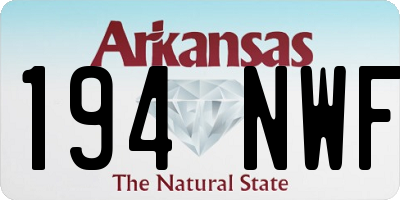 AR license plate 194NWF