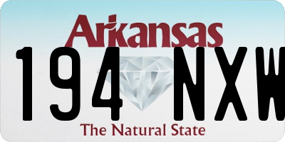 AR license plate 194NXW