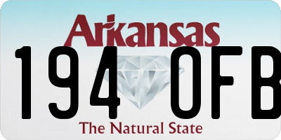 AR license plate 194OFB