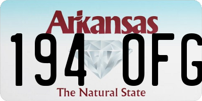 AR license plate 194OFG