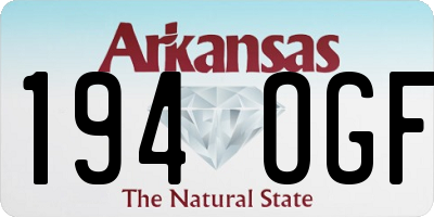 AR license plate 194OGF