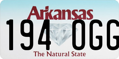 AR license plate 194OGG