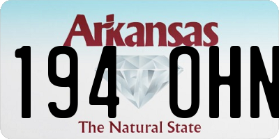 AR license plate 194OHN