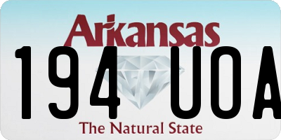 AR license plate 194UOA